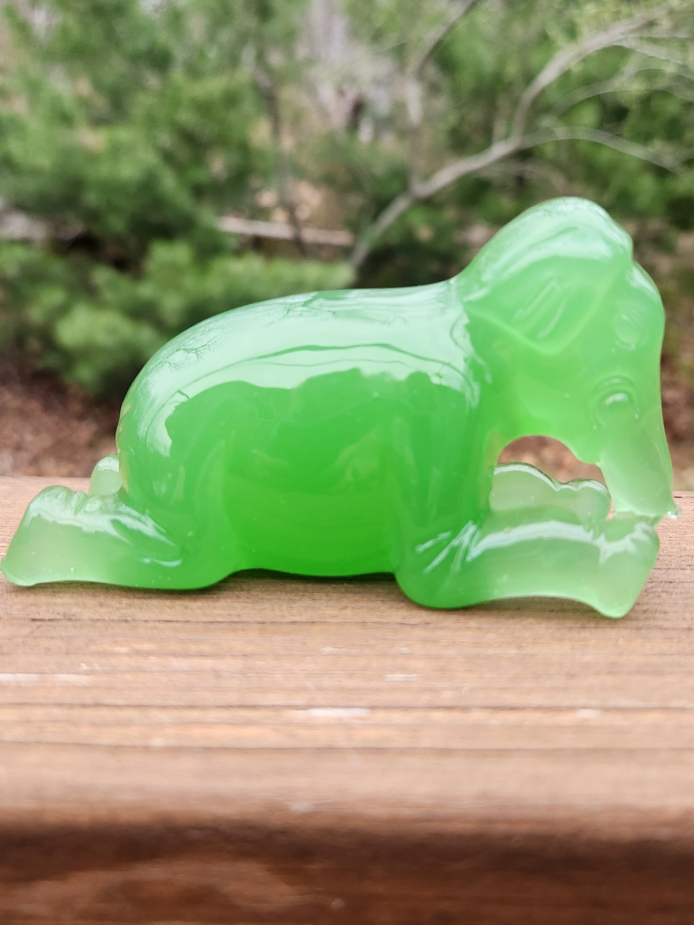 Hand Carved Jade Elephant Figurine